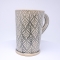 Kubek ceramiczny 380 ml szary w listki 4