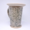 Kubek ceramiczny 380 ml szary w róże