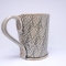 Kubek ceramiczny 500 ml szary w listki 2