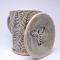 Kubek ceramiczny 500 ml szary w paprotki 1