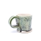 Filiżanka espresso 80 ml zielona, w liście marychy