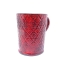 Kubek ceramiczny 500 ml czerwony w listki 4