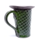 Kubek ceramiczny 380ml zielony w łezki