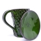 Kubek ceramiczny 380ml zielony w łezki 1