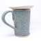 Kubek ceramiczny 380 ml niebieski w róże