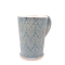 Kubek ceramiczny 380 ml niebieski w listki 3