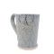 Kubek ceramiczny 380 ml niebieski w listki 4