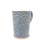 Kubek ceramiczny 380 ml niebieski w paprotki3