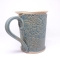 Kubek ceramiczny 500 ml niebieski w róże